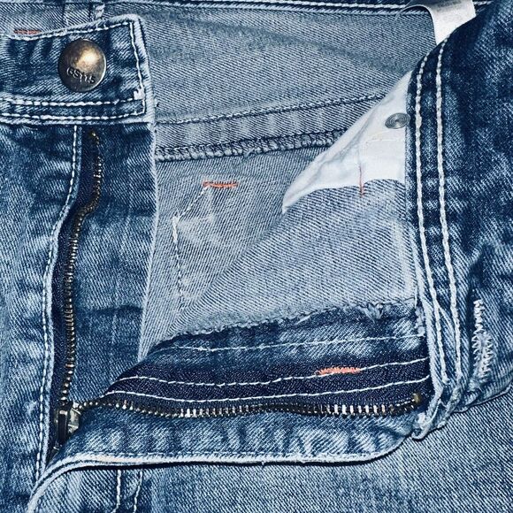 GS 115 Mens Size 36X33(actual Inseam 31) Bruce Slim Fit Thick Stitched Blue Jean - Picture 5 of 12